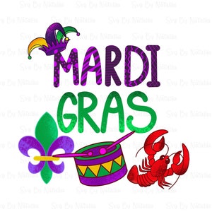 Mardi Gras Kids Sublimation png Design Download, Mardi Gras crawfish Designs Shirt for boy and girl png