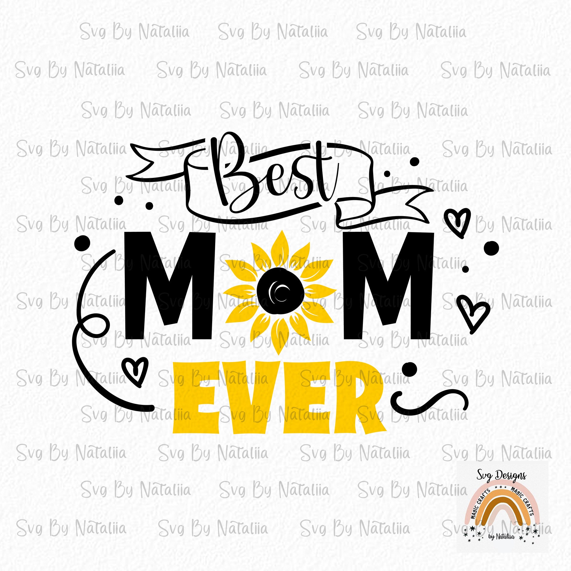 Best mom ever sunflower SVG Mothers day SVG Sunflower SVG Etsy