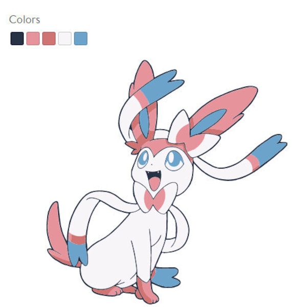 Sylveon Pokemon SVG file for Cameo or Cricut Vinyl Stickers