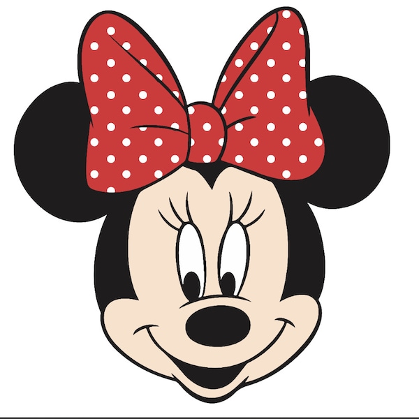 Minnie Mouse Head SVG / PNG File for Tumblers, Stickers, and Sublimation - High-Quality Digital Download