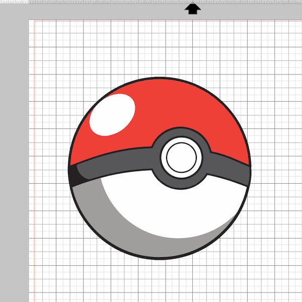 Pokeball Layered SVG Cut File - Cameo, Cricut, Vinyl