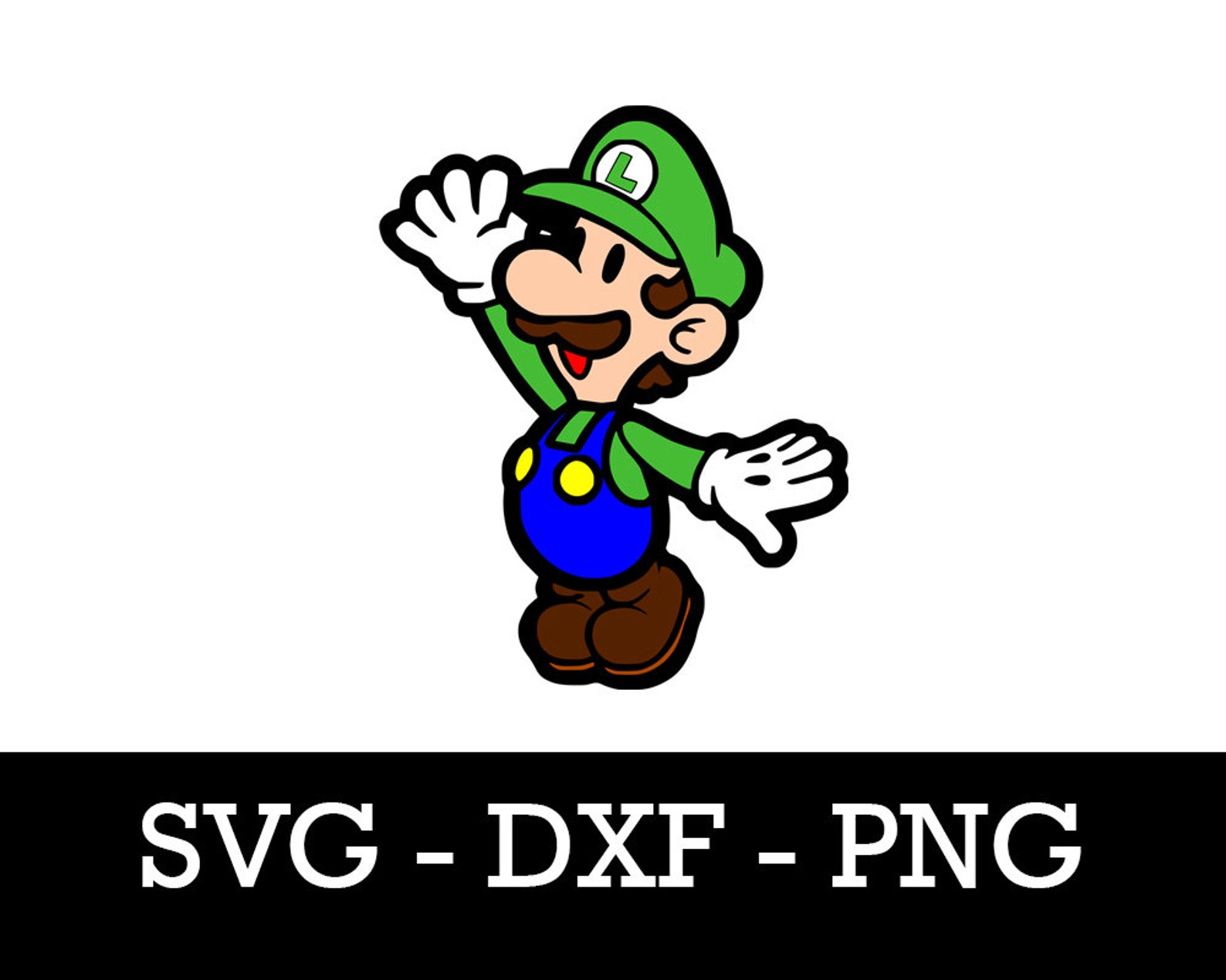 Luigi Cut File SVG DXF SVG for Cricut & Cameo High Quality - Etsy
