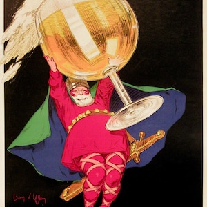Original Vintage Biere Allary Poster Karton von Jean d'Ylen c1925 Beer