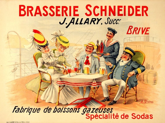 Biere Schneider Brasserie de Puyoo Lieferung Plakat Kunstdruck Plakatwelt 166 