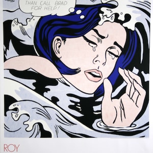 Original Vintage Pop Art Poster by Roy Lichtenstein for MoMA The Museum of Modern Art 1989