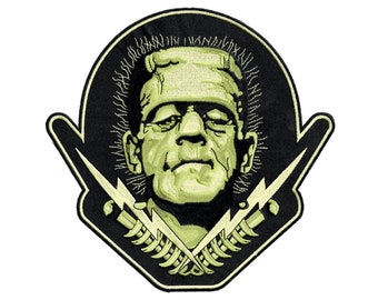 Electric Frankenstein 10" Wide Embroidered Back Patch