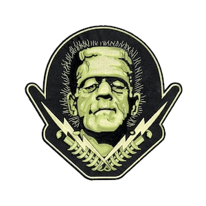 Electric Frankenstein 10" Wide Embroidered Back Patch