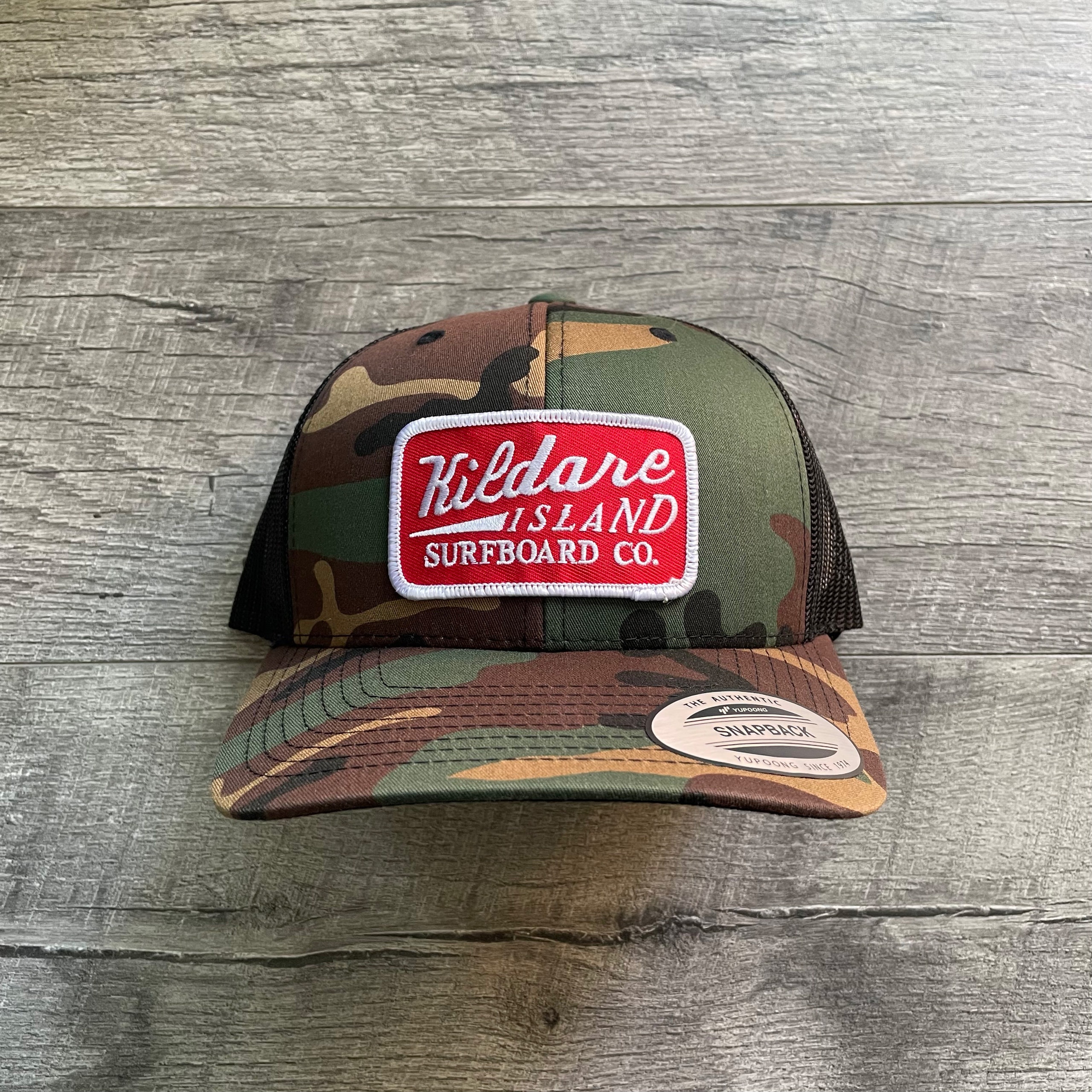 Kildare Island Surfboard Co. Embroidered Patch Camo Hat Etsy