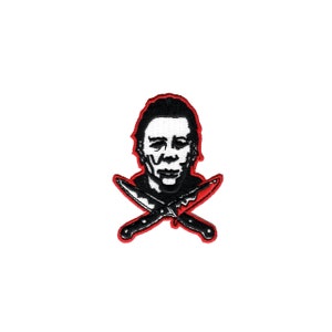 Michael Myers Crossed Knives - Halloween Embroidered Patch