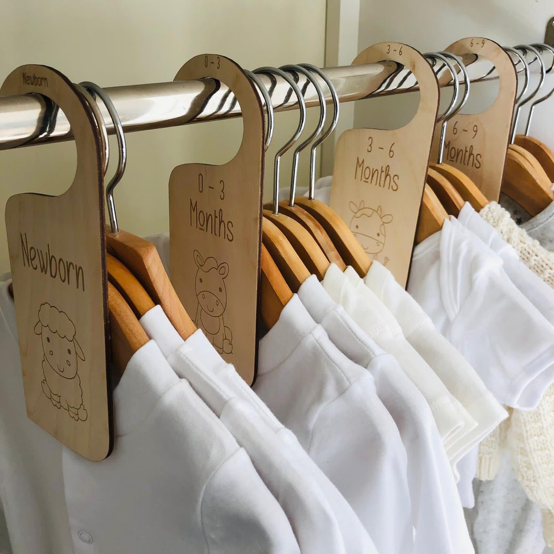 Wooden Baby Clothes Dividers Wardrobe Organisation Baby Etsy