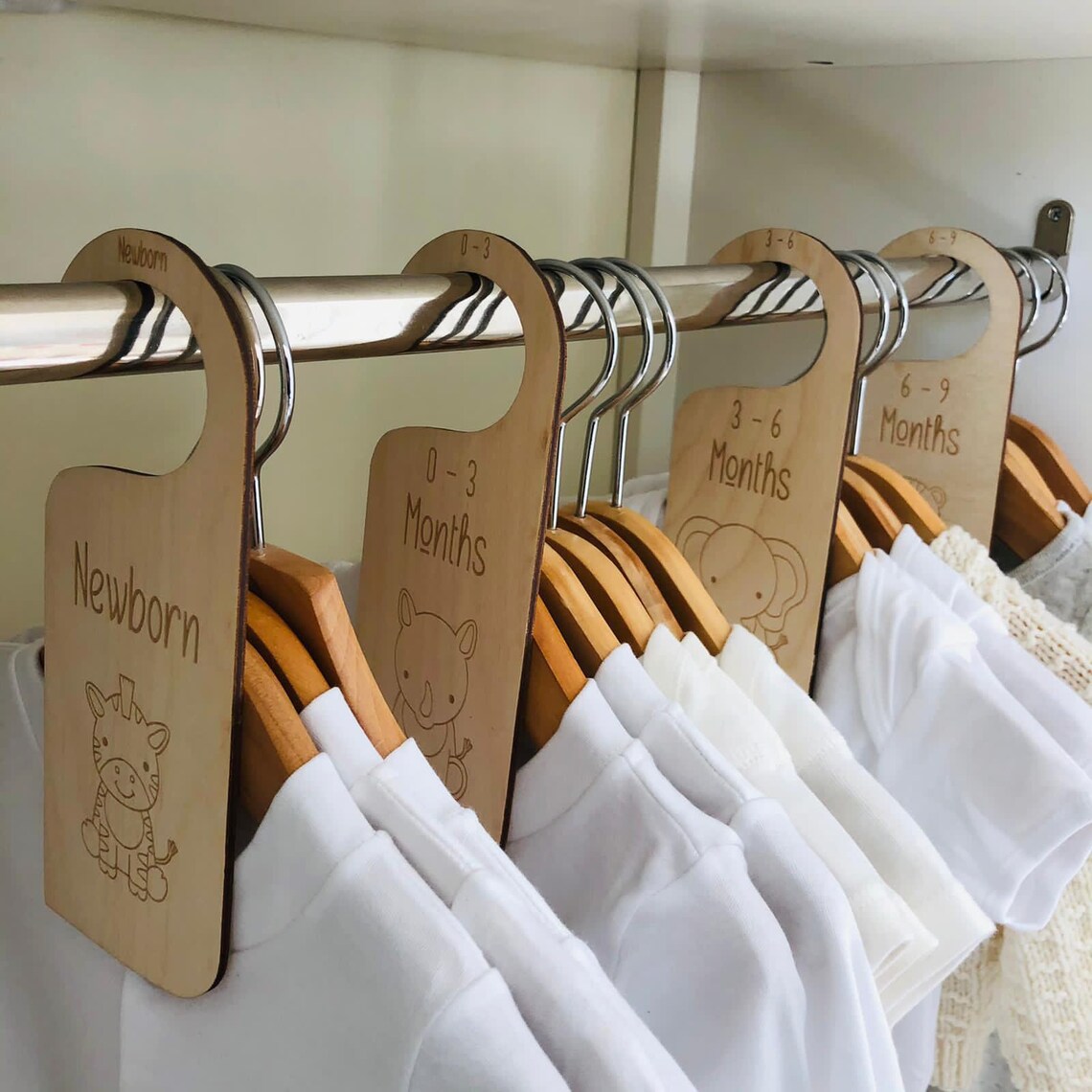 Wooden Baby Clothes Dividers Wardrobe Organisation Baby Etsy