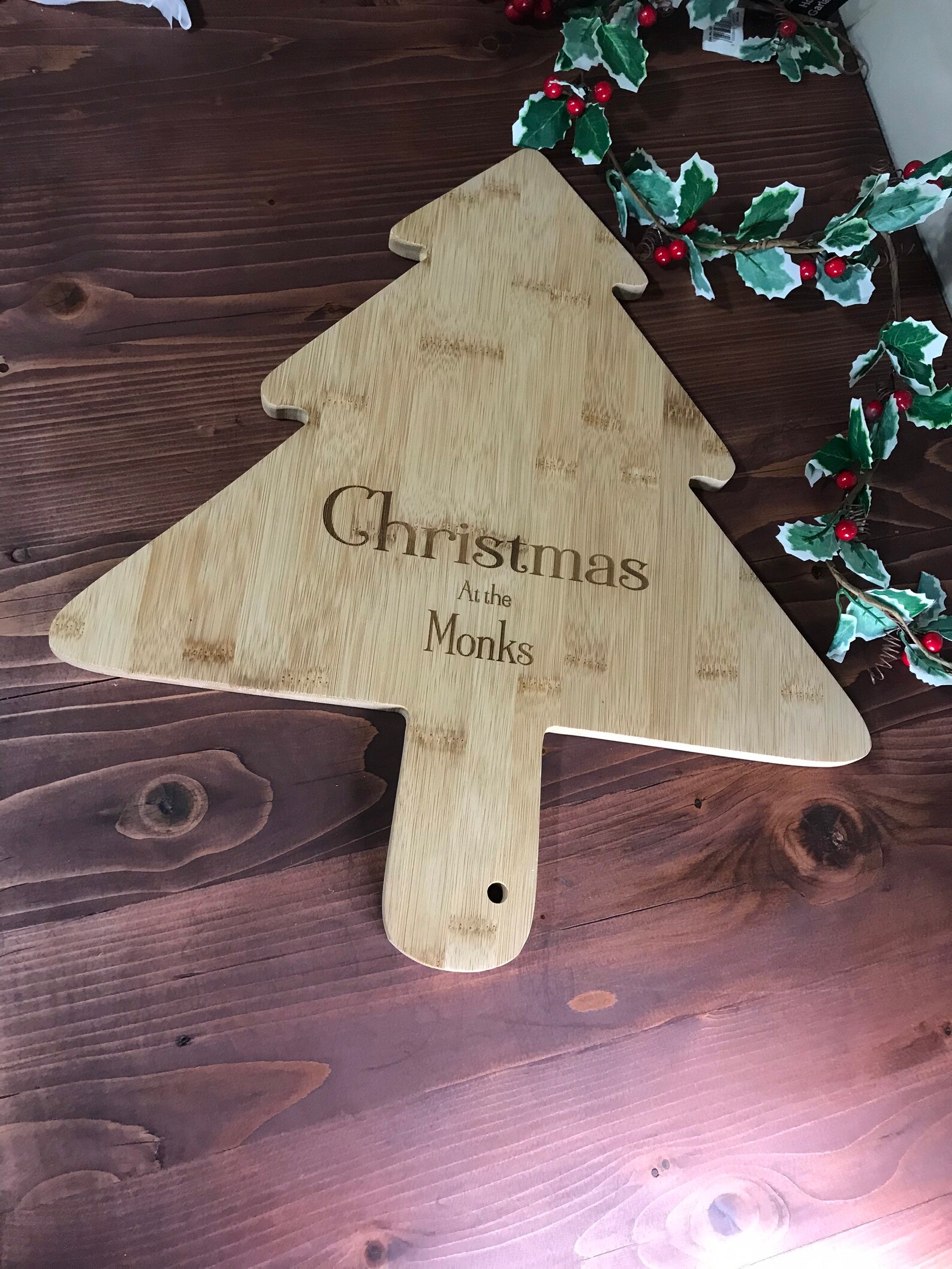 Personalised Large Christmas Tree Shaped Board Christmas Etsy