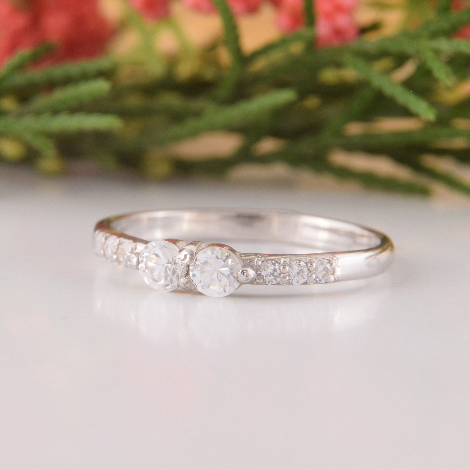 Simple Sterling Silver Womens Promise Ring Dainty Promise | Etsy