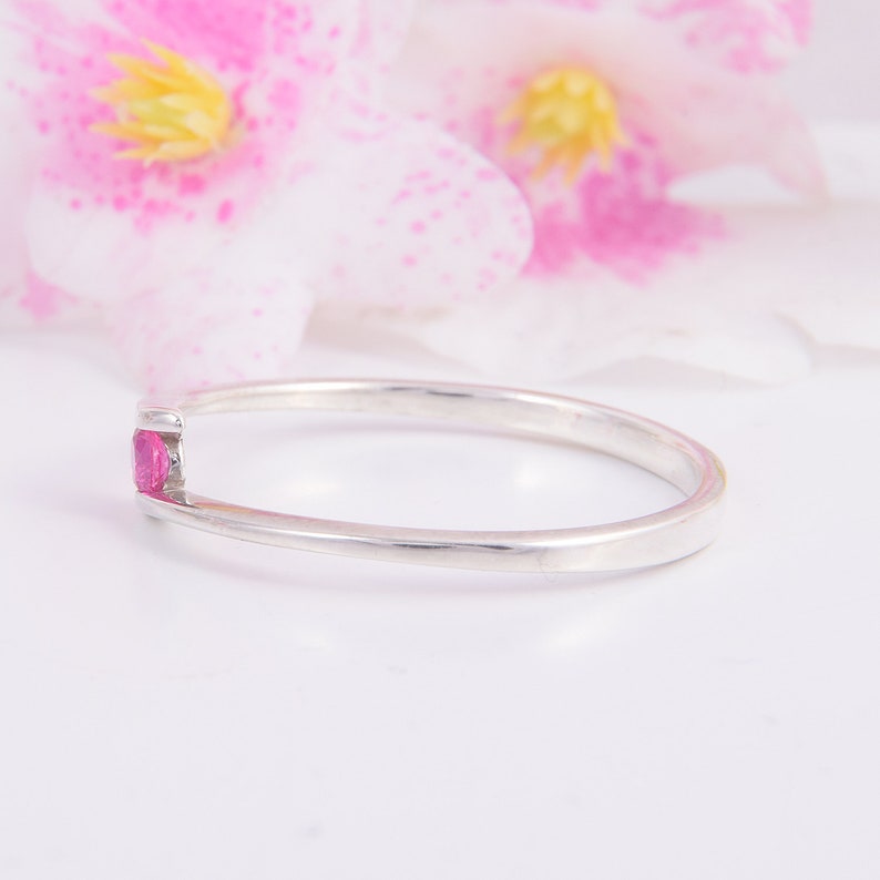 Womens Silver Ruby Ring Dainty Ruby Ring Simple Minimalist Ruby Ring Ruby Jewelry,July Birthstone Womens Promise Ring Ruby Promise Ring