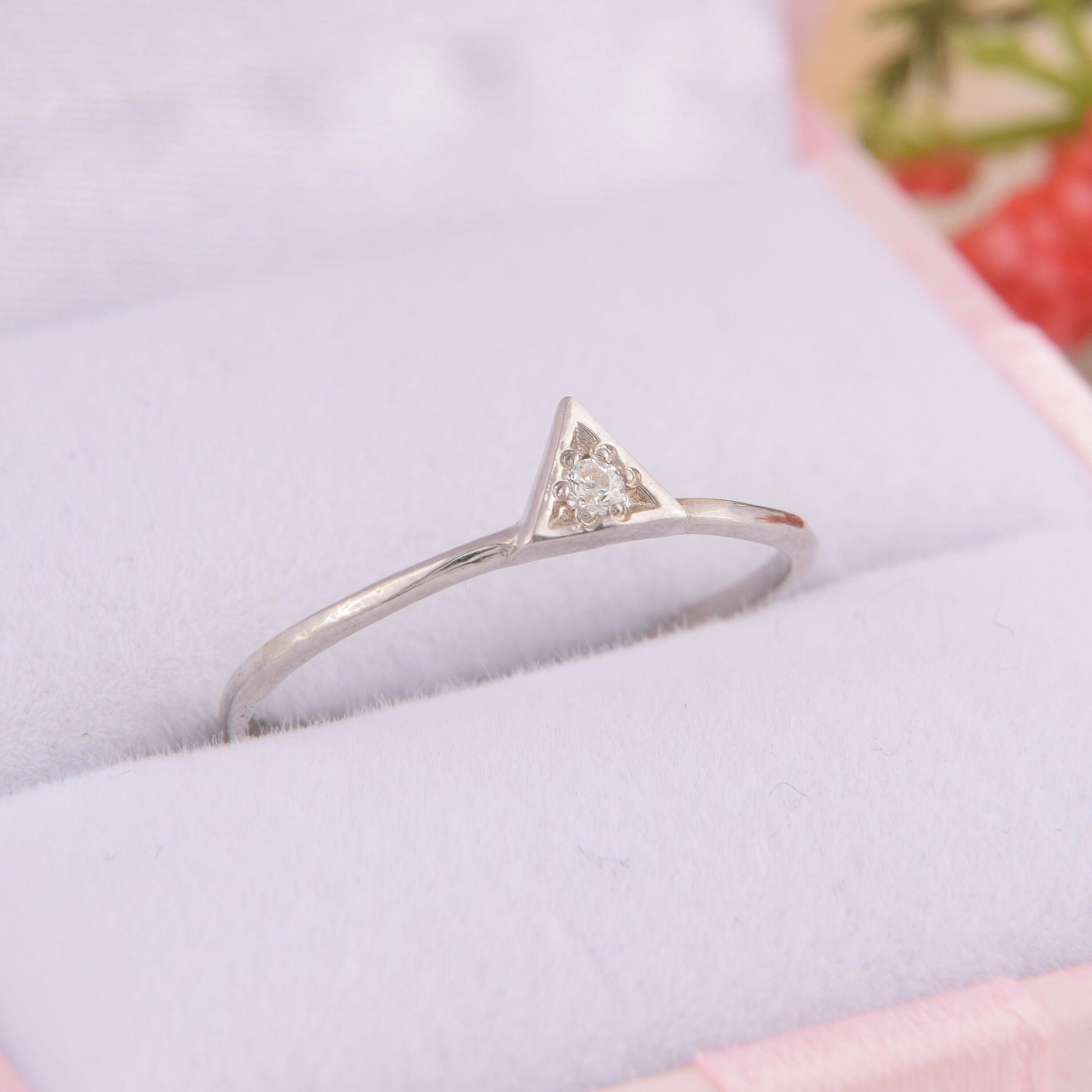 Unique Dainty Promise Ring for Her Womens Simple Promise Etsy