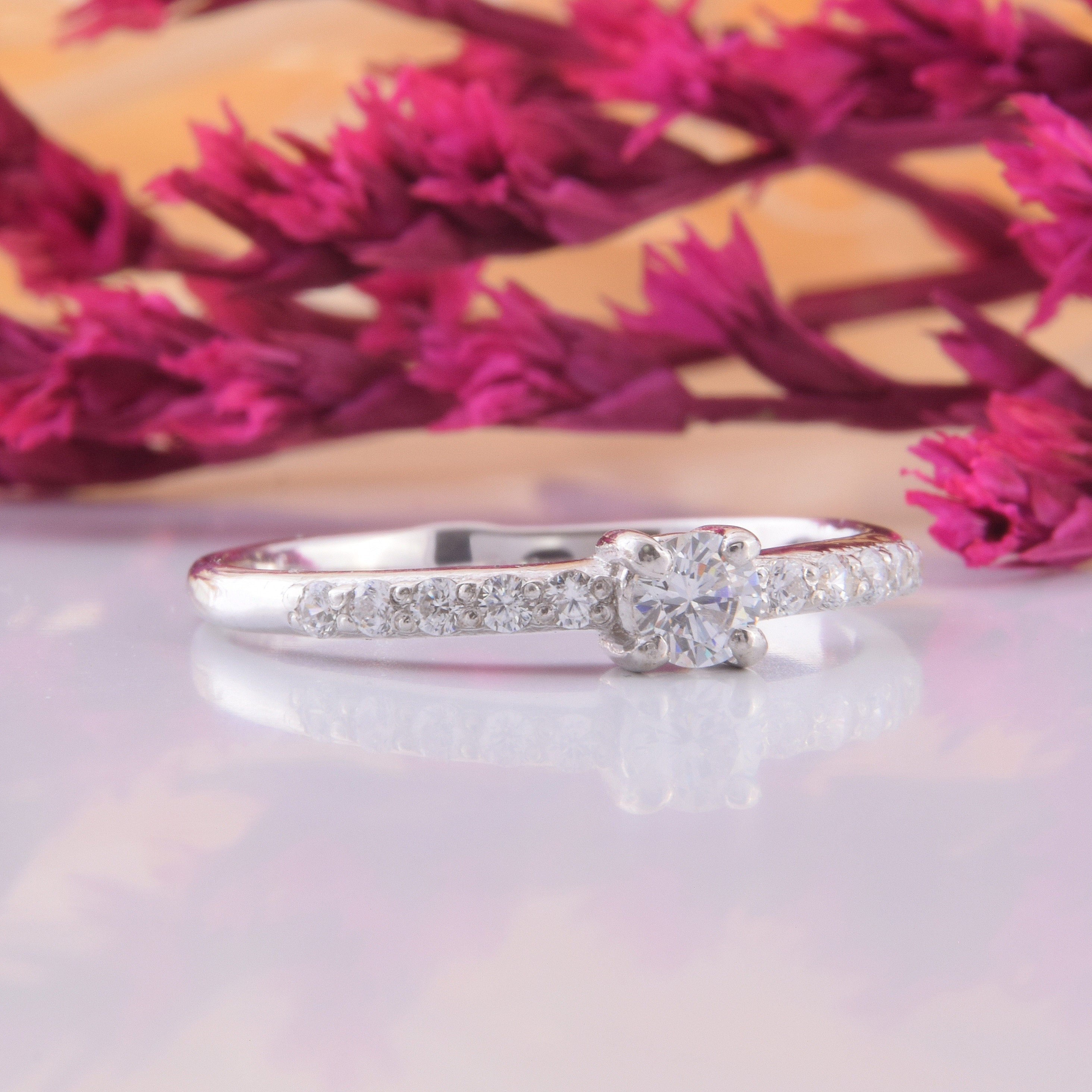 Womens Promise Ring, Silver Promise Ring, Elegant Sterling Silver Ring ...