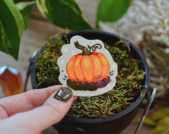 Pumpkin Sticker | Weatherproof for Laptops, Journals and More