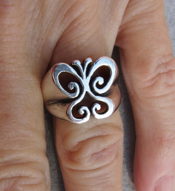 Retired James Avery Sterling Spring Butterfly Ring Size 65