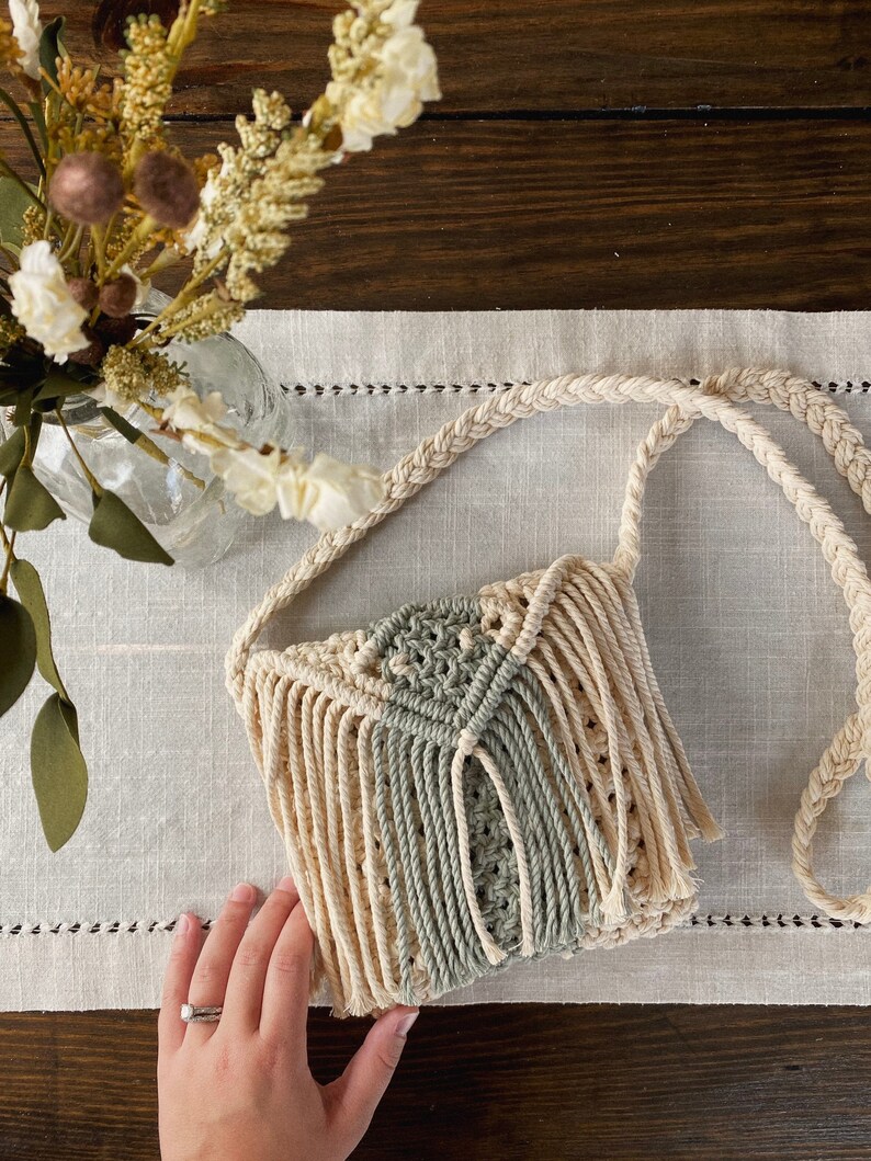 Macramé Crossbody Bag// Boho Bag // Boho Purse // Handmade Etsy