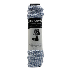 Blue Ticking Cord Cover