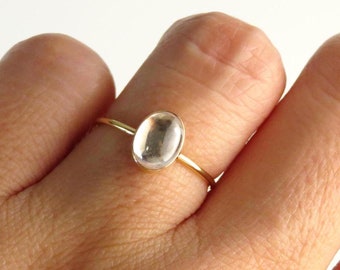 14k Gold Filled Ring, Gold Ring, Birthstone Ring, April Birthstone Ring, Gold Birthstone Ring, Stack Ring, Gold Band, Solitaire Ring, Dainty