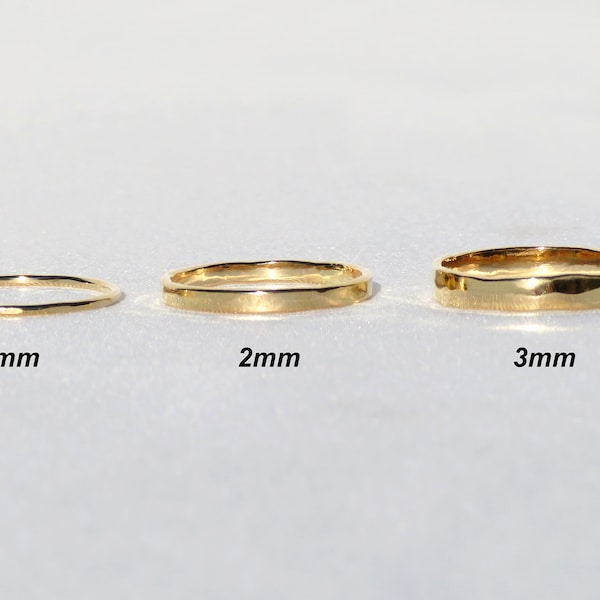 Gold Filled Ring, Gold Ring, Thick Gold Ring, Stacking Ring, Simple Gold Ring, 14k Gold Filled Ring, Hammered Ring, Gold Band, Stack Ring