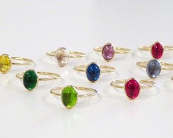 14k Gold Filled Ring, Birthstone Ring, Gold Ring, Gold Birthstone Ring, Promise Ring, Gold Stack Ring, Oval Birthstone Ring, Stacking Ring