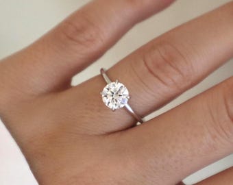 IGI Certified Lab Grown Diamond Solitaire Ring, Engagement Ring