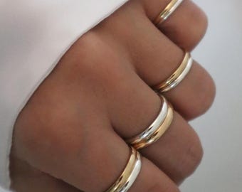 Gold Ring, 14k Gold Filled Ring, Wedding Band, Gold Band, Thick Gold Band, Half Round Ring, Travel Band, Stacking Ring, Simple Gold Ring