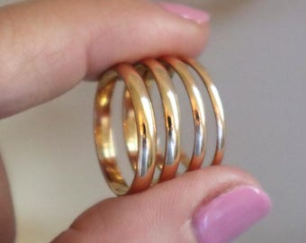 14k Gold Filled Band Ring, Minimalist Travel Wedding Band