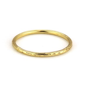 Super Thin 14k Gold Filled Ring, Hammered Ring, Dainty Ring, Stacking Ring, 1.2 mm ring, Thin Ring, Midi Ring, Simple Gold Ring, Gold Ring
