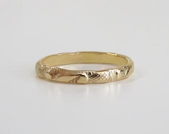 Gold Ring, 14k Gold Filled Ring, Pattern Ring, Floral Ring, Vintage Ring, Gold Band, Stacking Ring, Floral Ring, Gold Filled Ring, SMA 12