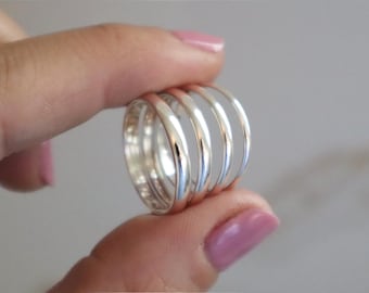 Silver Band, Thick Silver Band, Half Round Ring, Silver Ring, Sterling Silver Ring, Stacking Ring, Simple Silver Ring, Silver Wedding Band