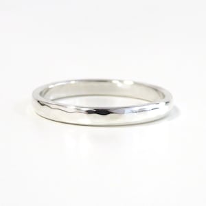 Silver Band, Thick Silver Band, Half Round Ring, Silver Ring, Sterling Silver Ring, Stacking Ring, Simple Silver Ring, Hammered Silver Ring