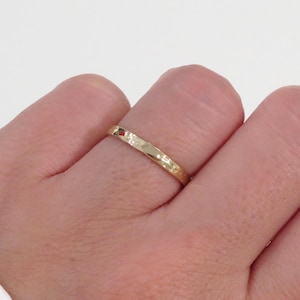 Gold Hammered Ring, Gold Ring, Textured Ring, Gold Band, Gold Filled Ring, Stacking Ring, Thick Gold Ring, Wedding Band, Gold Stacking Ring