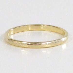 14k Gold Filled Ring, Gold Ring, Thick Gold Ring, Gold Stack Ring, Simple Gold Ring, Hammered Ring, Half Round Ring, Gold Band, Stack Ring