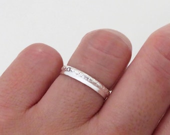 Silver Floral Ring, Silver Ring, Floral Ring, Vintage Ring, Silver Stack Ring, Pattern Ring, Fine Silver Ring, Silver Band, Wedding Band