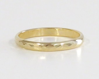 14k Gold Filled Ring, Gold Ring, Thick Gold Ring, Gold Stack Ring, Simple Gold Ring, Hammered Ring, Half Round Ring, Gold Band, Stack Ring