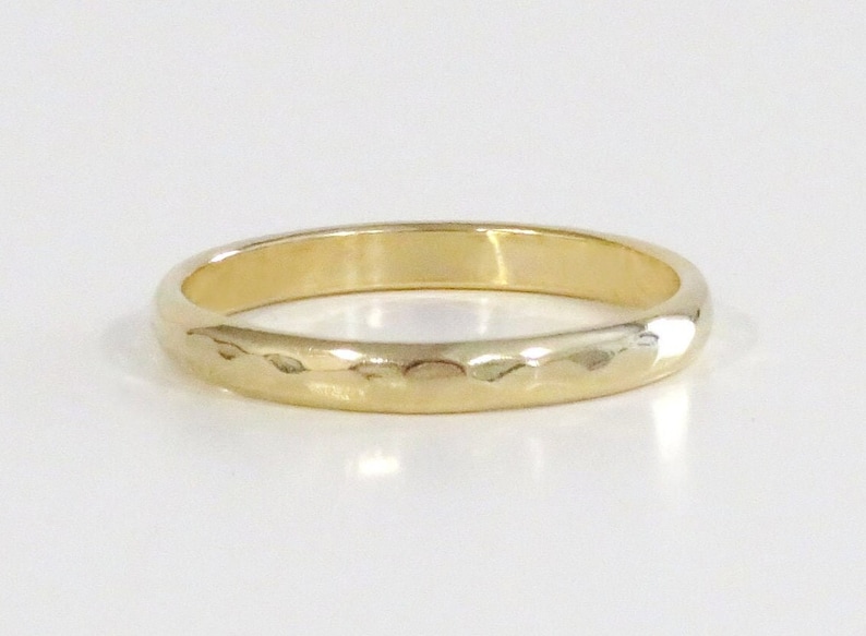 14k Gold Filled Ring, Gold Ring, Thick Gold Ring, Gold Stack Ring, Simple Gold Ring, Hammered Ring, Half Round Ring, Gold Band, Stack Ring image 1