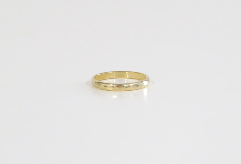 14k Gold Filled Ring, Gold Ring, Thick Gold Ring, Gold Stack Ring, Simple Gold Ring, Hammered Ring, Half Round Ring, Gold Band, Stack Ring image 2