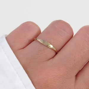 Gold Ring, Gold Filled Ring, Gold Signet Ring, Gold Hammered Ring, Stacking Ring, Simple Gold Ring, Gold Filled Ring, Thin Ring, Unique Ring