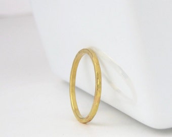 14K Gold Filled Stacking Ring, Hammered Stacking Ring, Simple Gold Ring, Gold Band, Minimalist Dainty Ring, Stackable Ring, Hammered Ring