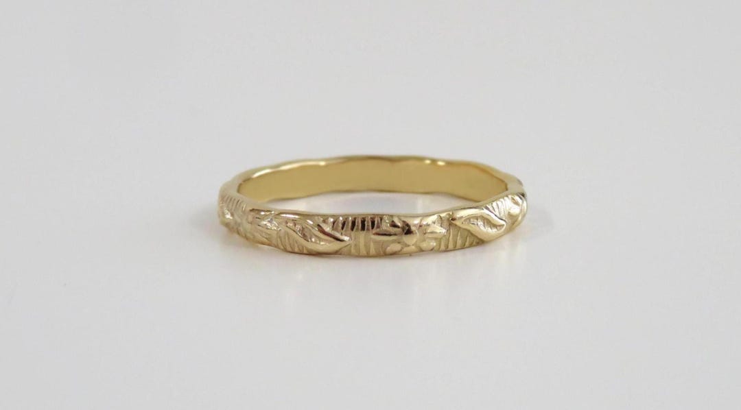 Gold Floral Ring, Gold Ring, Floral Ring, Vintage Ring, Gold Filled ...