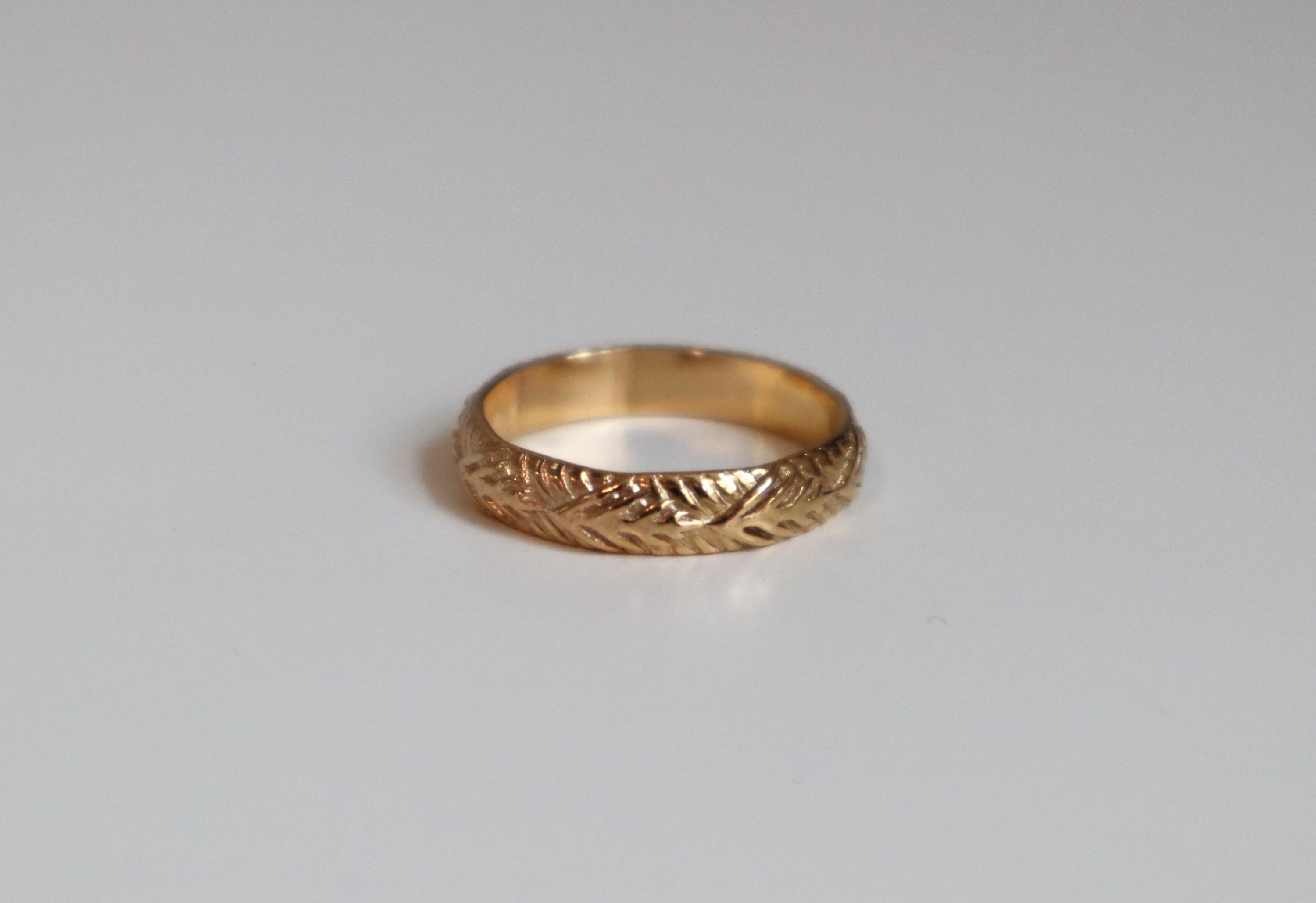Gold Ring, 14k Gold Ring, Pattern Ring, Vintage Ring, Gold Filled Ring ...