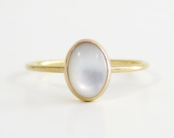 14k Gold Filled Ring, Gold Ring, Gold Pearl Ring, Pearl Ring, Stacking Ring, Natural Pearl Ring, Mother of Pearl Ring, June Birthstone Ring