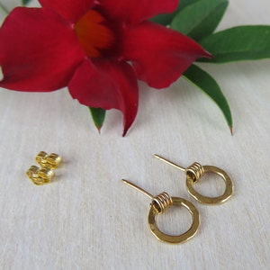 Open Circle Earrings, 14k Gold Filled Earrings, Simple Everyday Earrings, Minimalist Earrings, Round Stud Earrings, Circle Earrings