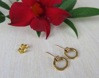 Open Circle Earrings, 14k Gold Filled Earrings, Simple Everyday Earrings, Minimalist Earrings, Round Stud Earrings, Circle Earrings