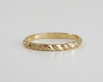 Gold Ring, 14k Gold Filled Ring, Pattern Ring, Floral Ring, Vintage Ring, Gold Band, Stacking Ring, Floral Ring, Gold Filled Ring, SMA 2
