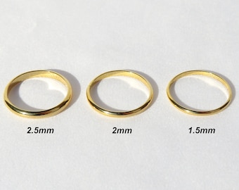 Thick Gold Band, Gold Ring, 14k Gold Filled Ring,  Half Round Ring, Stacking Ring, Simple Gold Ring, Gold Filled Ring, Thick Ring, Gold Band