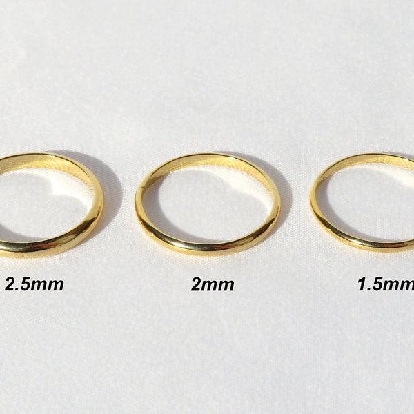 Thick Gold Band, Gold Ring, 14k Gold Filled Ring,  Half Round Ring, Stacking Ring, Simple Gold Ring, Gold Filled Ring, Thick Ring, Gold Band